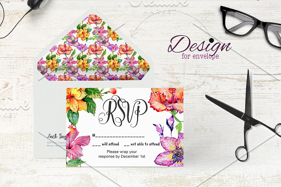 Hibiscus PNG watercolor flower set in Illustrations - product preview 3