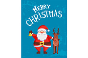 Merry Christmas Greeting Card Santa