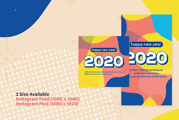 2020 New Year Poster Bundle in Instagram Templates - product preview 2