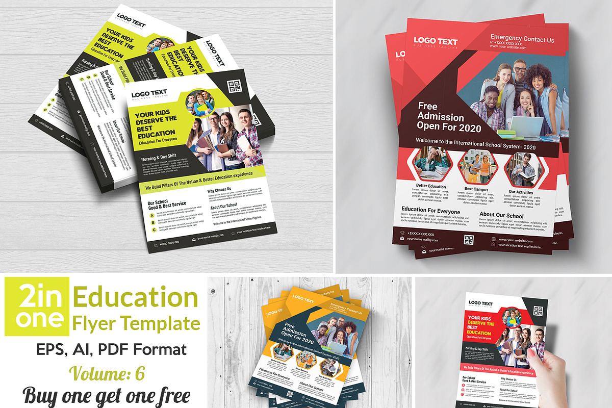 School Admission Flyer Templates in Flyer Templates - product preview 8
