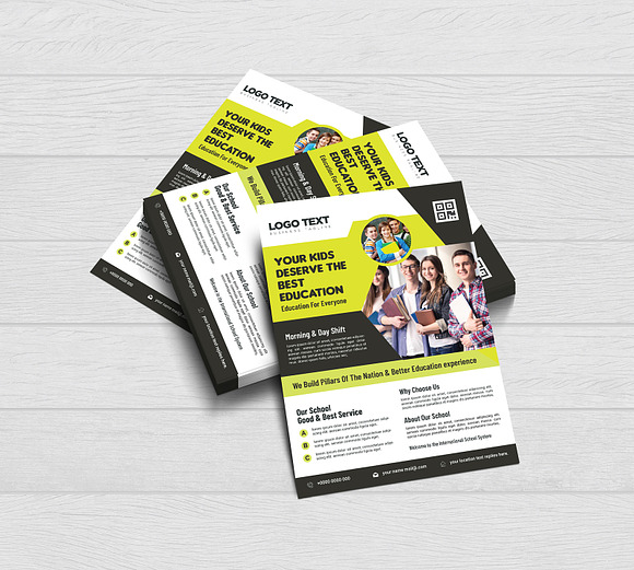 School Admission Flyer Templates in Flyer Templates - product preview 1
