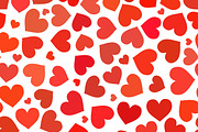 Red heart on a white pattern