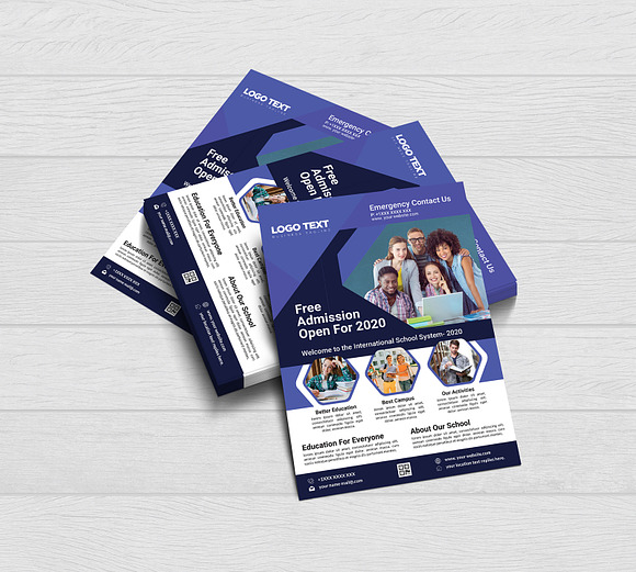 School Admission Flyer Templates in Flyer Templates - product preview 4