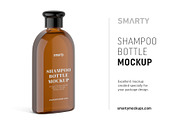 Herbal shampoo bottle mockup