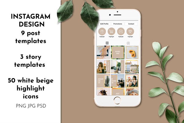 Instagram Puzzle Template Highlight