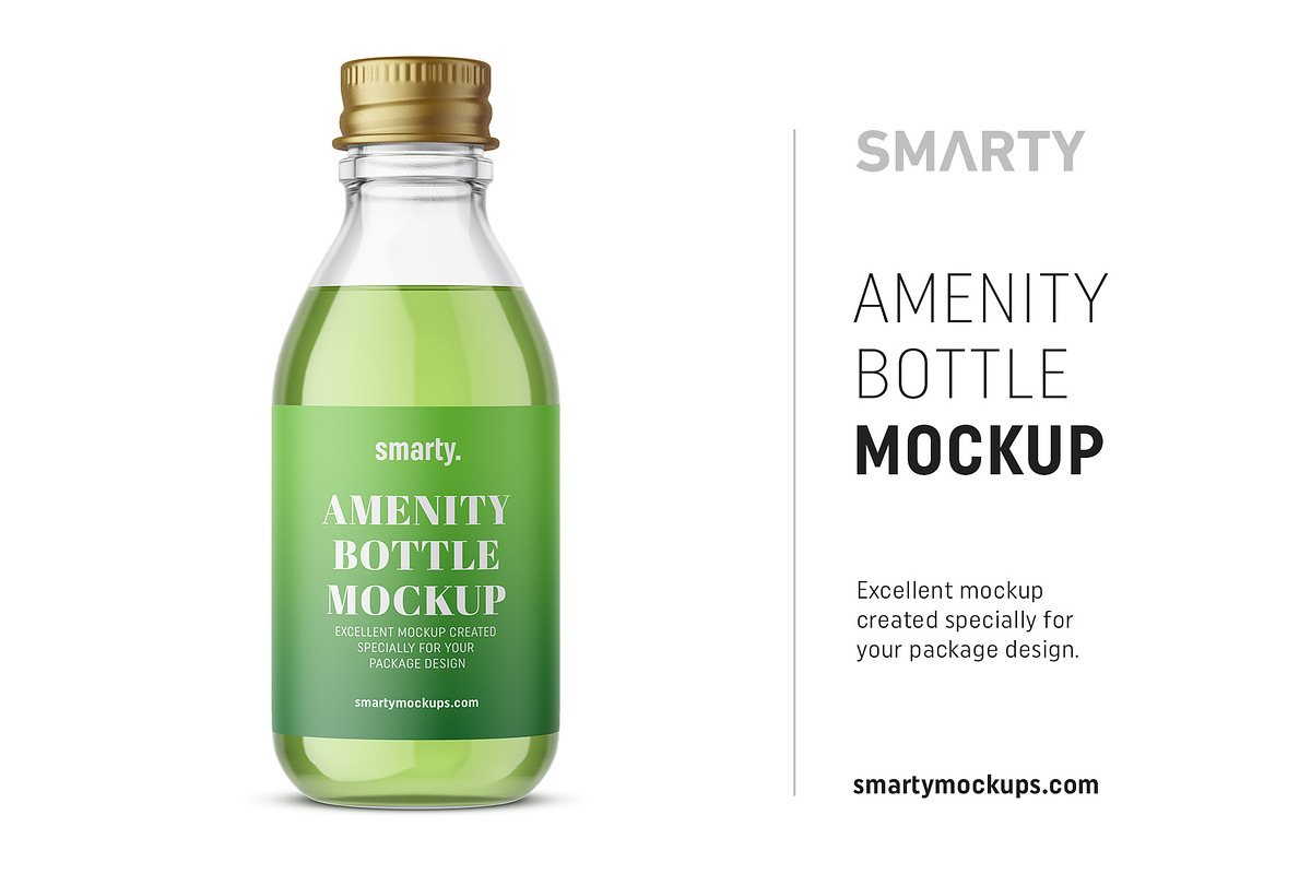 Amenity glass bottle mockup in Product Mockups - product preview 8
