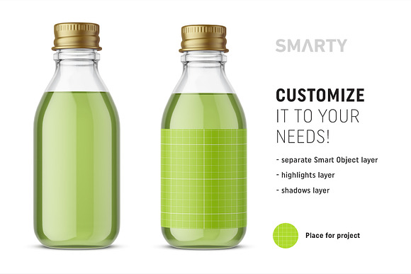 Amenity glass bottle mockup in Product Mockups - product preview 1