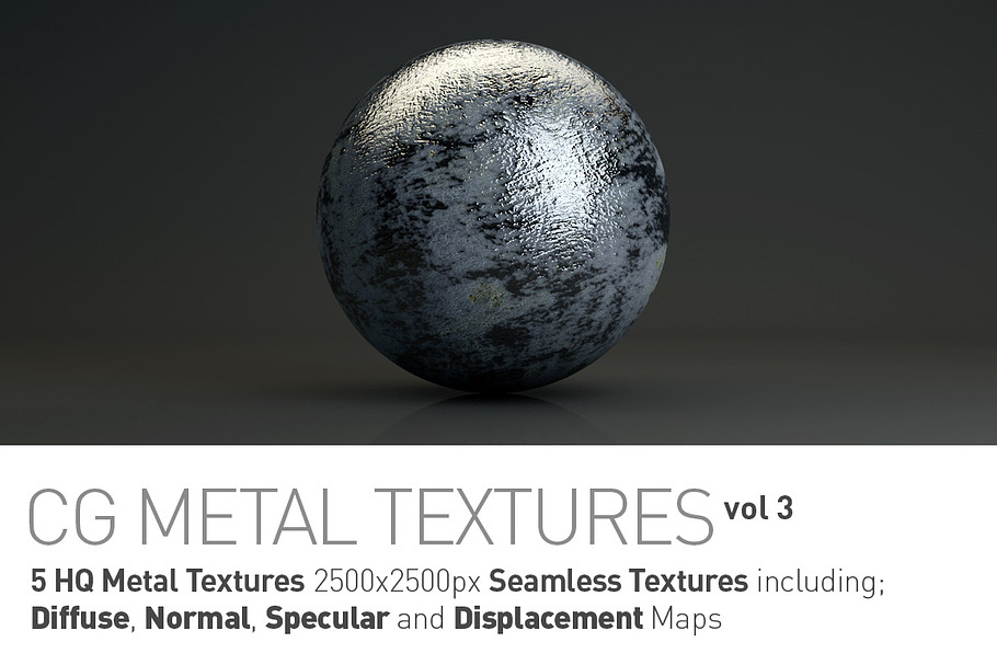 5 Metal Textures for CG Artists vol3 in Textures - product preview 8