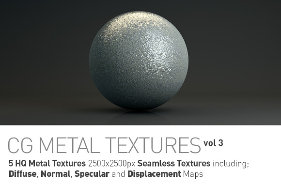 5 Metal Textures for CG Artists vol3 in Textures - product preview 3