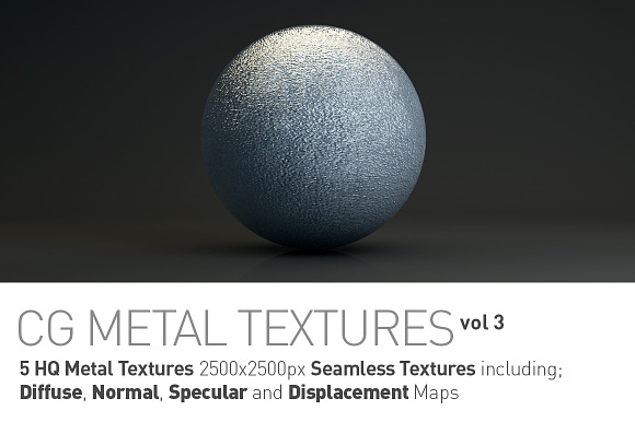 5 Metal Textures for CG Artists vol3 in Textures - product preview 4