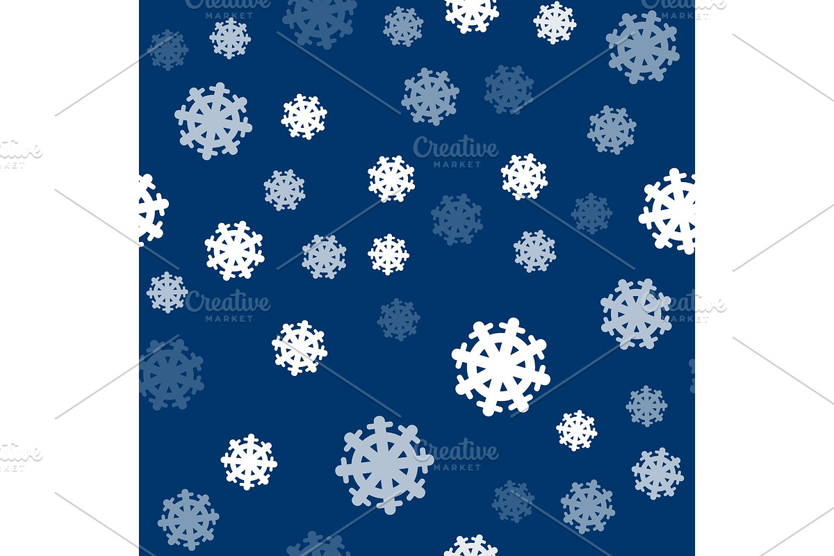 Seamless Pattern Snowflakes Endless in Objects - product preview 8