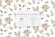 Flamingo & Flowers Patterns
