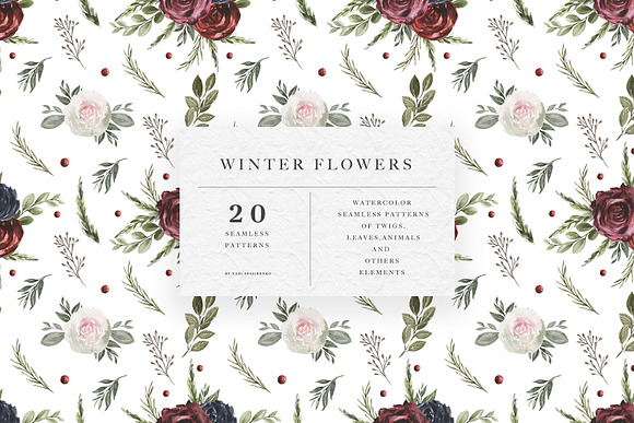 Winter Flowers Patterns in Patterns - product preview 2