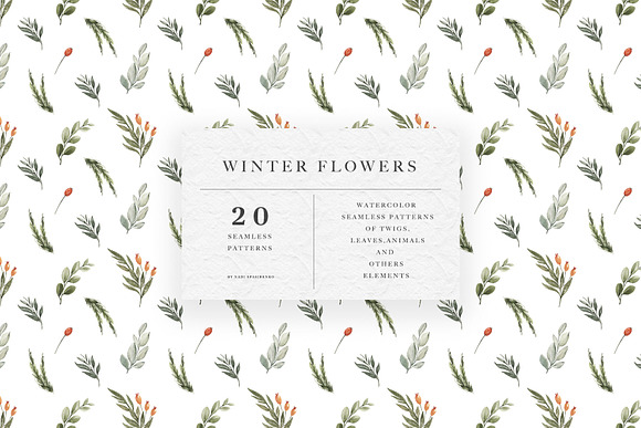 Winter Flowers Patterns in Patterns - product preview 5