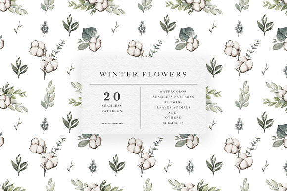 Winter Flowers Patterns in Patterns - product preview 6