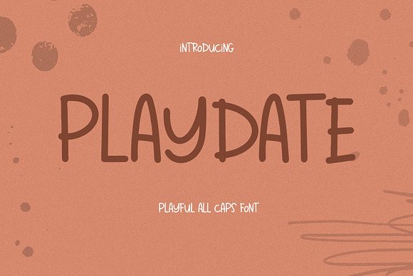 Playdate All Caps Font in Display Fonts - product preview 8