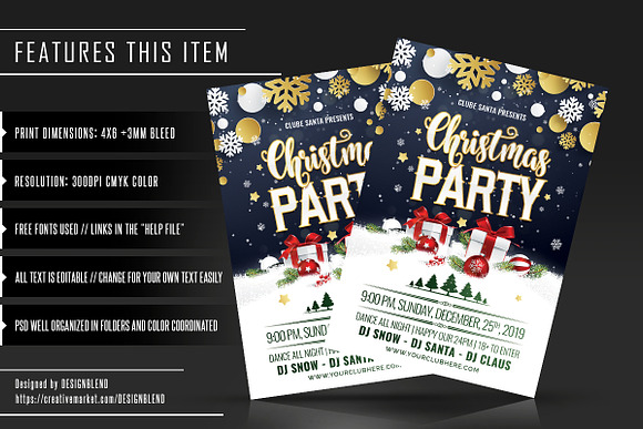 Christmas Party Flyer Template PSD in Flyer Templates - product preview 1