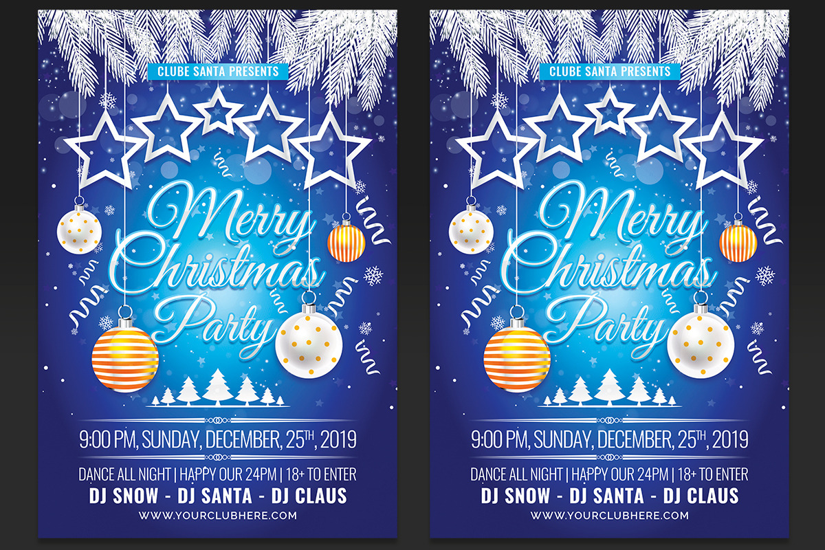 Merry Christmas Party Flyer Template in Flyer Templates - product preview 8