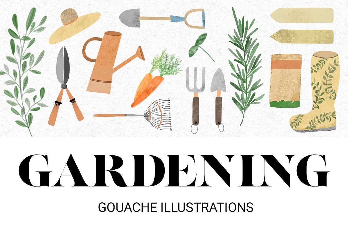 Gardening: Gouache Illustrations in Illustrations - product preview 8