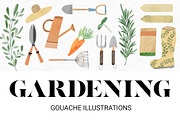 Gardening: Gouache Illustrations