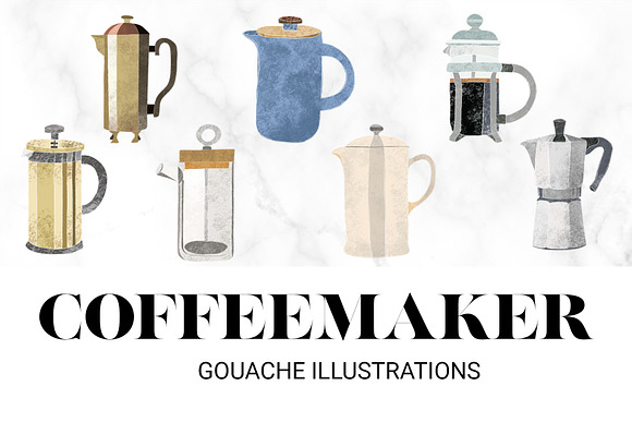 Coffeemaker Illustrations in Illustrations - product preview 2