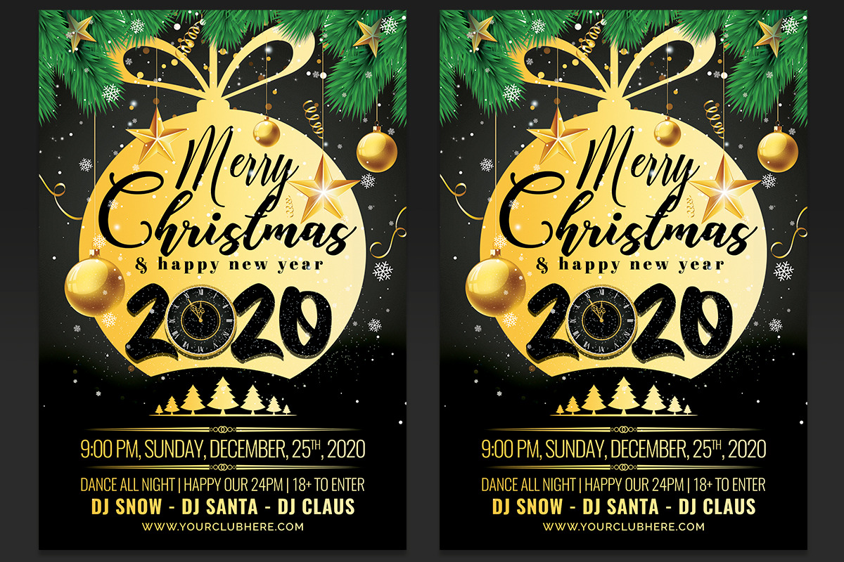 Christmas And Happy New Year Flyer in Flyer Templates - product preview 8