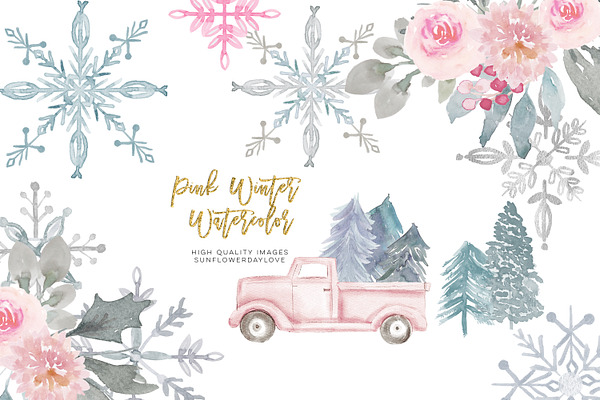 Pink Christmas clipart