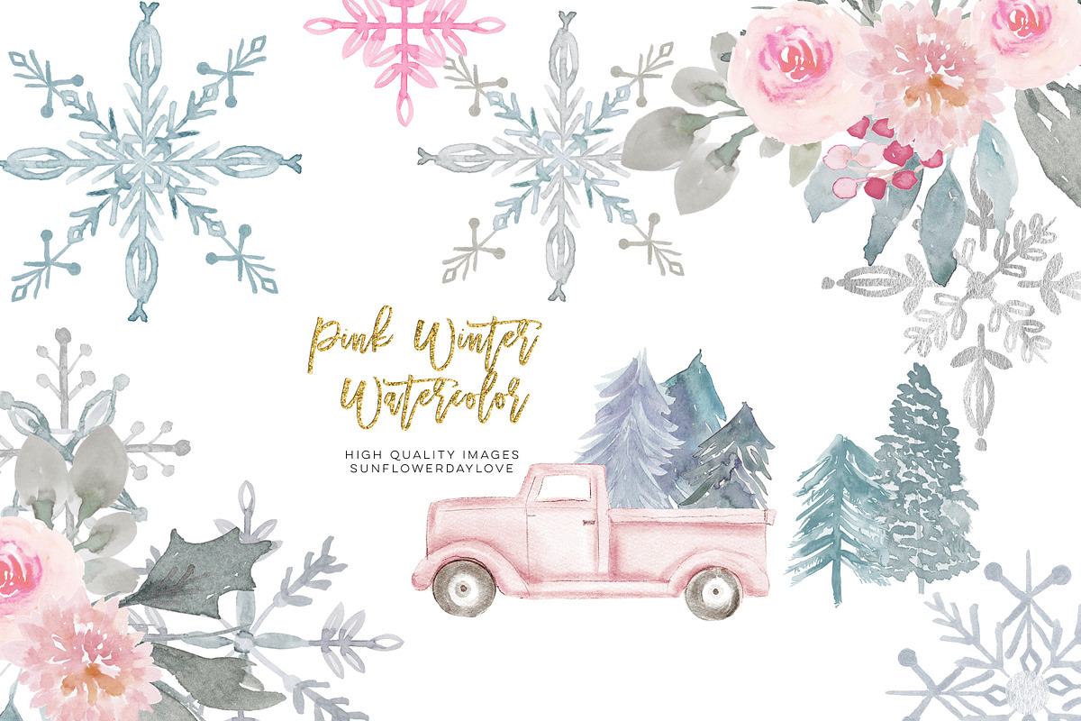 Pink Christmas clipart in Illustrations - product preview 8