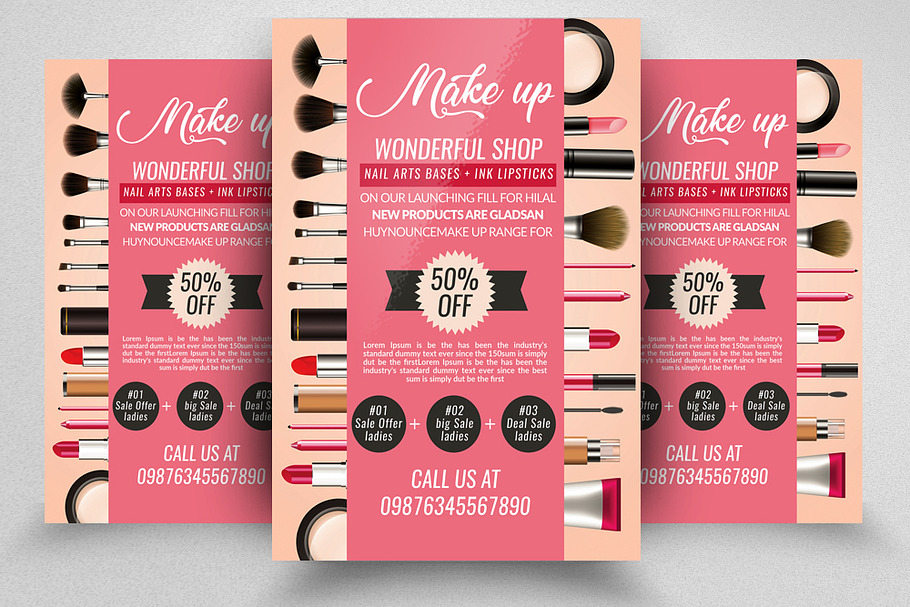 Cosmetics Beauty Make-up Flyer in Flyer Templates - product preview 8
