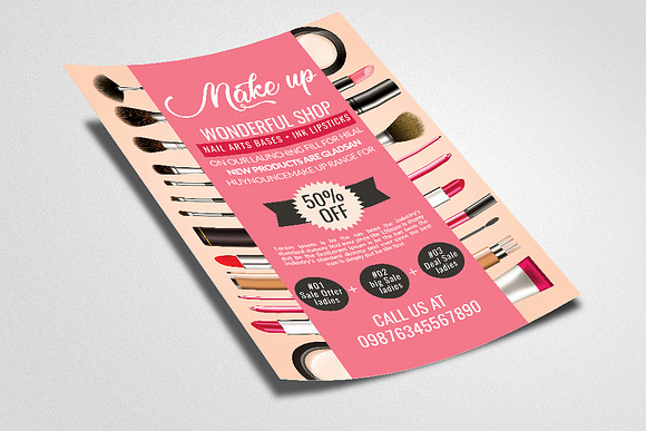 Cosmetics Beauty Make-up Flyer in Flyer Templates - product preview 1