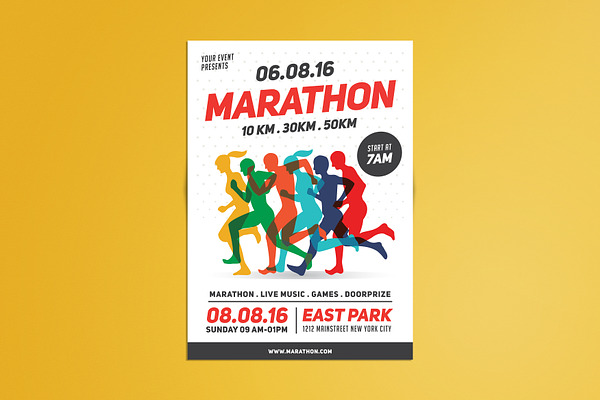 Marathon Event Flyer Template