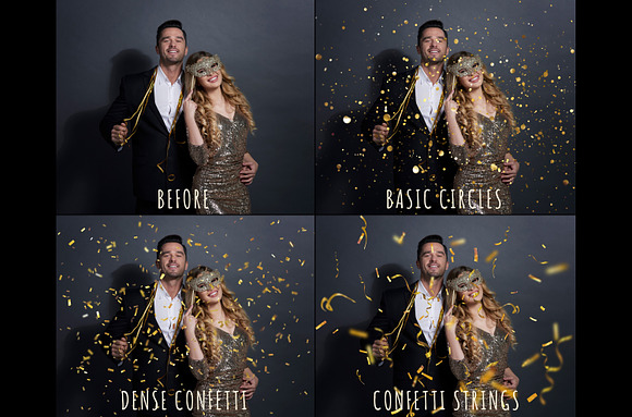 Gold confetti overlays in Objects - product preview 1