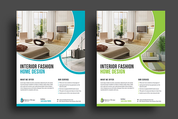 Interior Design Flyer in Flyer Templates - product preview 2
