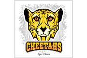 Cheetahs Head - Mascot Emblem for