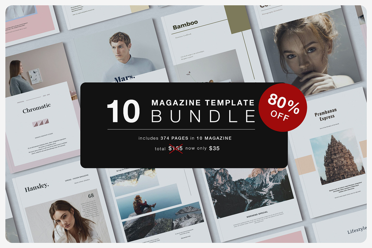 Magazine Template Bundle + Bonus in Magazine Templates - product preview 8