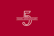 5 years anniversary vector icon