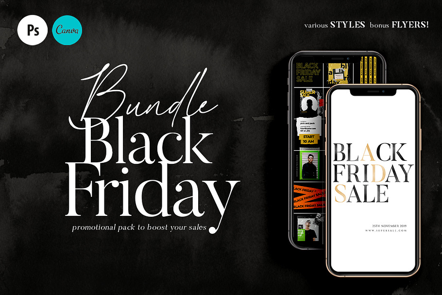 BUNDLE Black Friday Promotional Pack in Instagram Templates - product preview 8
