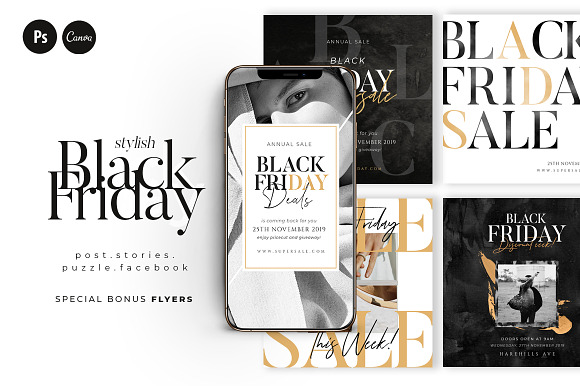 BUNDLE Black Friday Promotional Pack in Instagram Templates - product preview 7