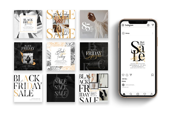 BUNDLE Black Friday Promotional Pack in Instagram Templates - product preview 8
