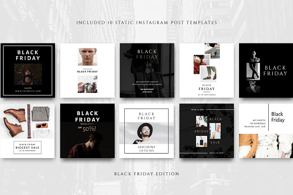 BUNDLE Black Friday Promotional Pack in Instagram Templates - product preview 16