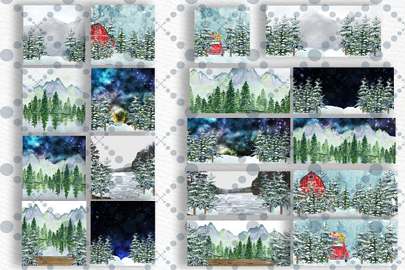 Winter background Holiday scenes in Illustrations - product preview 1