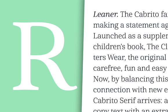 Cabrito Serif in Serif Fonts - product preview 1