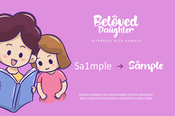Beloved Daughter in Script Fonts - product preview 4