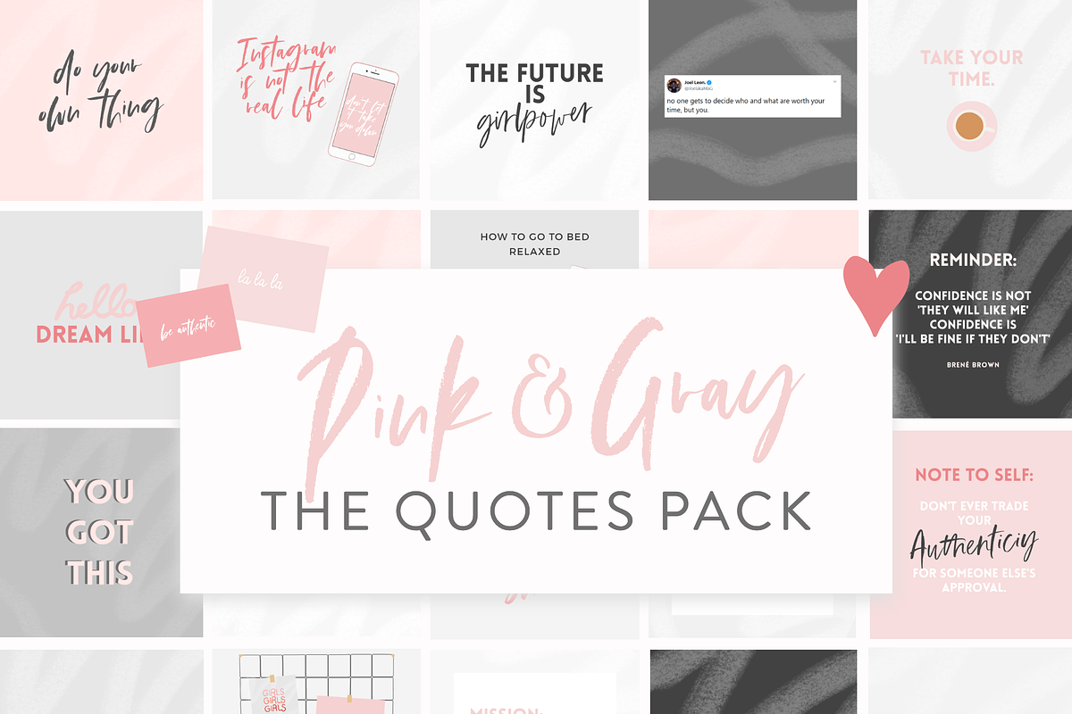 Pink Instagram Quotes Bundle in Instagram Templates - product preview 8