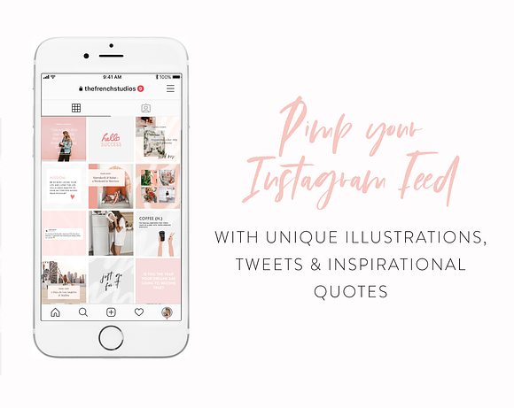Pink Instagram Quotes Bundle in Instagram Templates - product preview 2