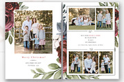 Floral Holiday Photo Card Template