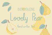Lovely Pear | hand-written font