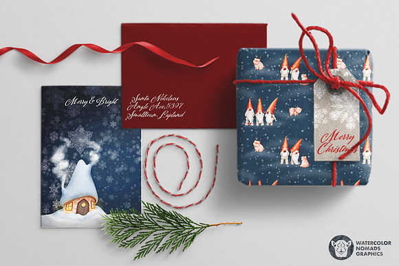 Christmas Carol Singing Gnomes Red in Illustrations - product preview 4