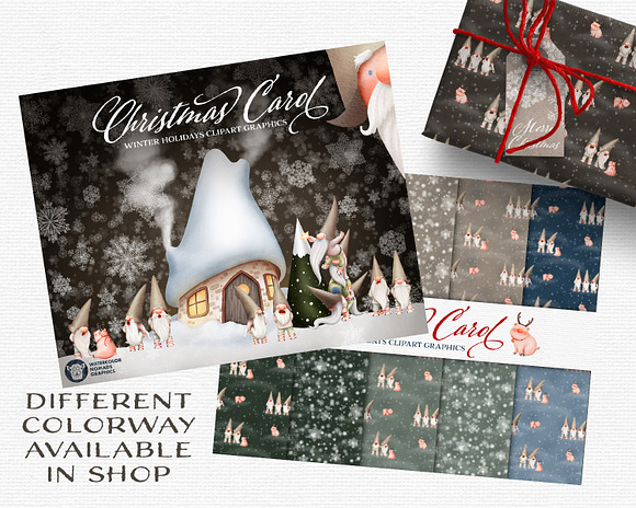 Christmas Carol Singing Gnomes Red in Illustrations - product preview 7