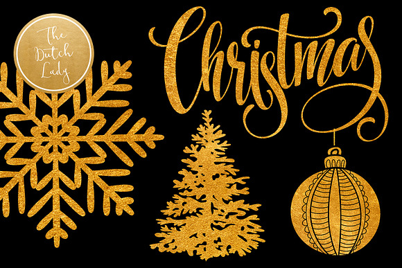 Christmas Ornament Clipart Set in Illustrations - product preview 3